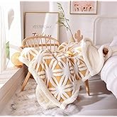 UKELER Yellow Sherpa Fleece Blanket Ultra Plush Lightweight Throw Blankets Cozy Soft Luxury Blanket for Couch Bed 60'' x 50''