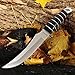 Grand Way Camping Knife - Large Bushcraft Fishing Knife with Sheath -Classic Stainless Steel Fixed Blade Knofe with Pakkawood Handle -Best for Outdoor Survival Hunting -Birthday Gifts for Men FB 516