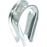 Rope & Cord Zinc Plated Metal Wire Rope Thimbles – 1/2-Inch (5 Pack)