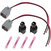 A ABSOPRO 2 Set Side Marker Light Bulb Socket Pigtail Harness for Ford for Mustang 2005-2023 Parking Lamp Connector Plug Wiring for Ford for Ranger Maverick No.6R3Z-13411-BA/6R3Z13411BA