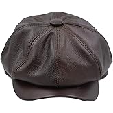 Yosang Fashion Men's Leather Classic 8 Panel Gatsby Newsboy Ivy Hat