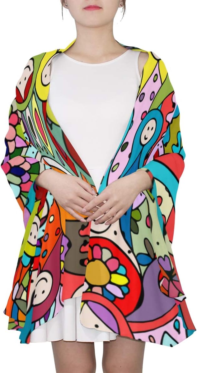 Matreshka Traditional Russian Doll Unique Fashion Scarf For Women Lightweight Fashion Fall Winter Print Scarves Shawl Wraps Gifts For Early Spring