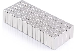 MIN CI 100Pcs Super Strong Rare Earth Magnets Bar, Rectangular Metal Neodymium Magnets, for Refrigerator Cruise Crafts DIY Sc