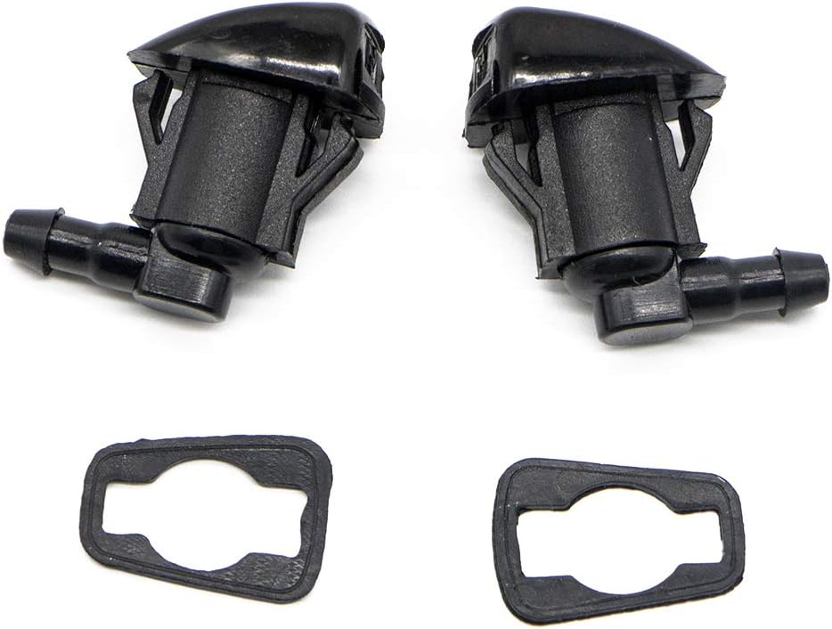 Yunjiadodo 2 Pack Windshield Washer Nozzle Kit fit for 2005-2016 Jeep Grand Cherokee, 2005-2013 Chevy Malibu, 2005-2010 Pontiac G6, 2007-2010 Saturn Aura,OE# 55372143AB, 15247800, 55156427AB, 55079049