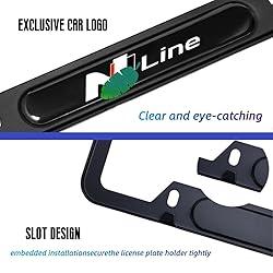 2 Pcs Black License Plate Frames License Plate