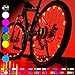 OUTDRSY [RGB] Bicycle Wheel Lights for Riding Bike at Night (Pack of 2), Waterproof Wheelchair Accessories LED Lights for Wheel with Bright 20 LEDs, A Thrilling Gift for Teens