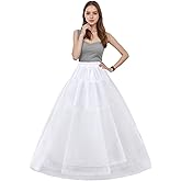 Zorynnex Hoopless Petticoat Crinoline Women's A-line Tulle Underskirt Slip for Bridal Wedding Dress Quinceanera Dresses
