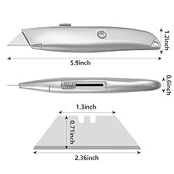 DIYSELF 2Pack Utility Knife Box Cutter Retractable