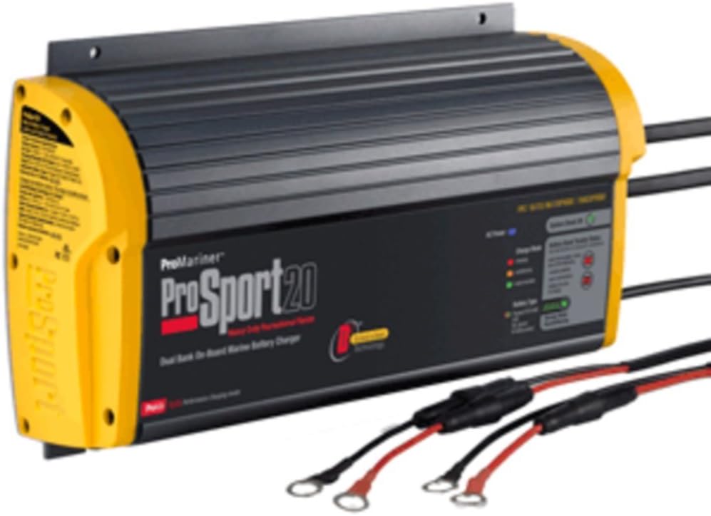 ProMariner ProSport 20 Heavy Duty On-Board Marine Battery Charger 20 Amp 2 Bank Electronics Accessories: Home Audio & Theater