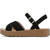 Soda CHESTER ~ Women Flat Sandals Flatform Ankle Buckle Criss Cross Band Straps Sandals Shoes
