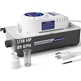 Aquastrong 1/38 HP 85 GPH HVAC Condensate Pump, 115V/230V, Automatic Safety Switch, 20 FT Lift AC Condensate Removal for Air Conditioner, Furnace, Dehumidifier, 3.3' Power Cord