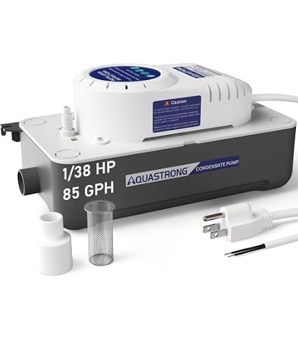 Mars 21781 Condensate Pump – 115V With 20-Foot Tubing, 24-Foot Lift, Quick-Release Check Valve & Integrated Safety Switch – HVAC Accessory