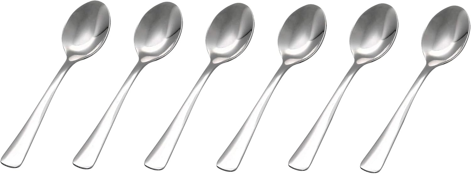 GRÄWE Espressolöffel 6 Stück, Espresso Löffel aus Edelstahl, spülmaschinengeeignet - Serie Würzburg