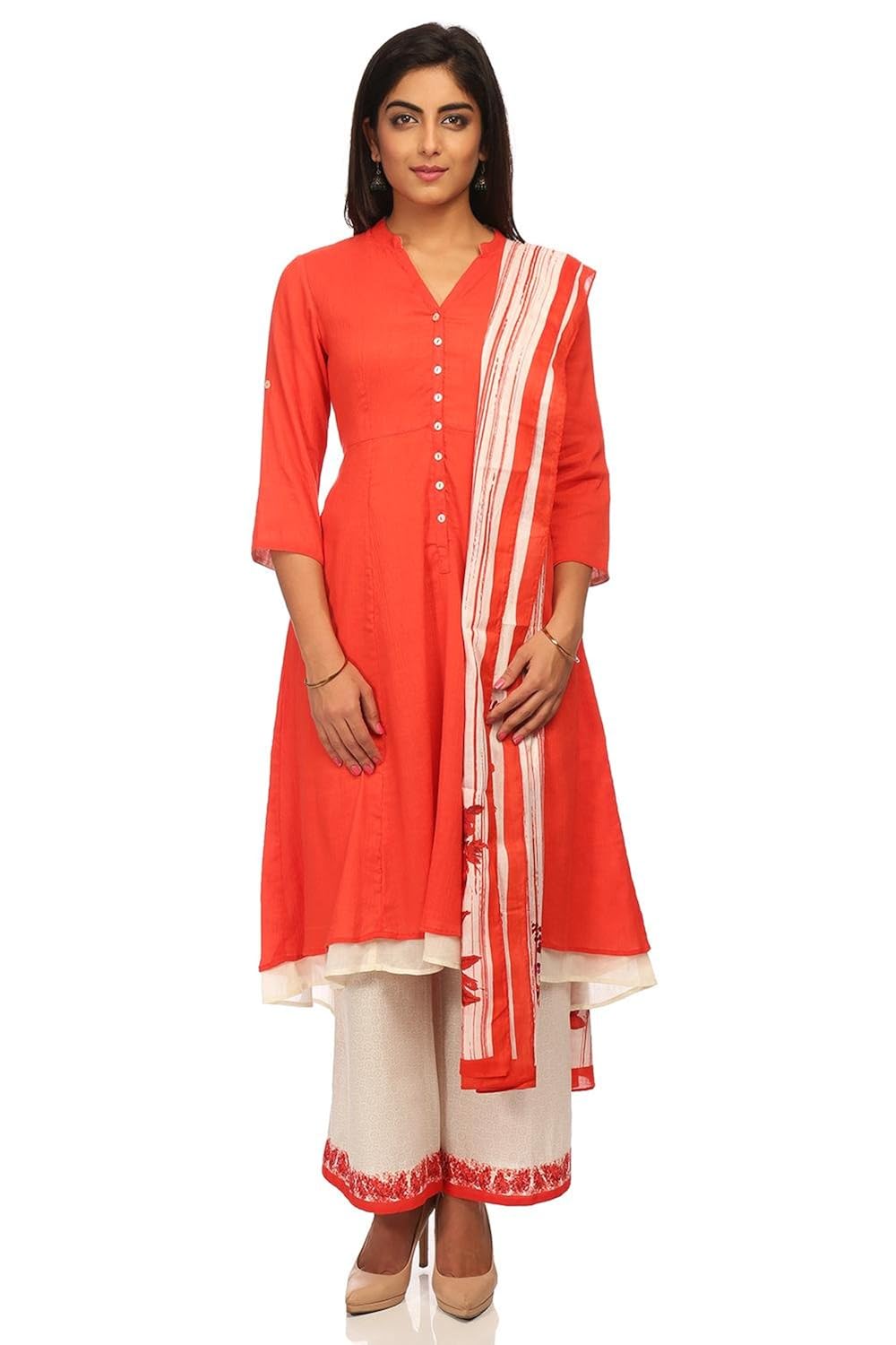 biba women's asymmetrical hemline salwar suit