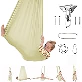 Sensory Swing for Kids Therapy Swing with 360° Swivel Hanger Indoor Adjustable Cuddle Hammock for Children with Asperger, Autism, ADHD, Sensory Processing Disorder