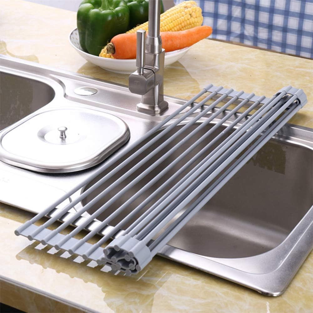 Over the Sink Roll Up Dish Drying Rack, Foldable