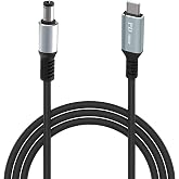USB C to DC 5.5mm x 2.1mm Power Charging Cord for Laptop (5521), 20V USB Type C Male Input to DC 5.5 x 2.1mm Male Power Charging Cable up to 100W, Work with PD Charger and PD Power Bank (1.7ft)