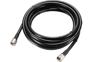 uxcell UHF Male PL-259 to UHF Male PL-259 Low Loss RG213 Coax Jumper Cable 3.66M/12Ft