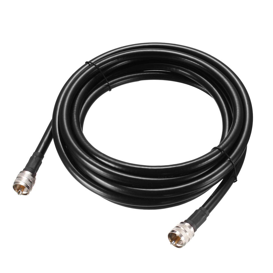 Sourcing Map RG213 3.66M/12Ft UHF Male PL-259 to UHF Male PL-259 Low Loss Coax Jumper Cable for CB, Amateur & 2 Way Radio Hookups