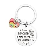 Liomxase Gifts for Teachers - Thank-you Teacher Christmas Gift,Teacher Appreciation Gifts,Flower Teachers Retirement Graduation End of Year Valentines Day Stocking Stuffers Birthday Present Keychain