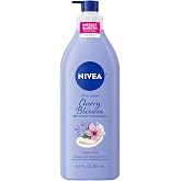 NIVEA Oil Infused Cherry Blossom and Jojoba Oil Body Lotion for Women, Fast-Absorbing and Non-Greasy Cherry Blossom Scented Lotion Moisturizes for 48 Hours, 16.9 Fl Oz Pump Bottle