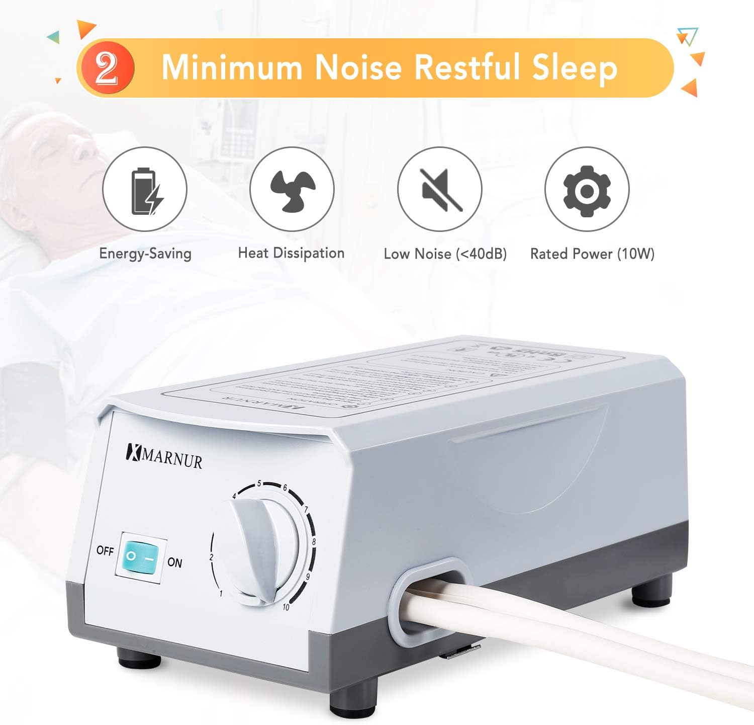 MARNUR Alternating Pressure Mattress Medical Air Mattress with Inflatable Pad & Electric Pump System for Ulcer Bedsore Prevention and Pressure Sore Treatment-Fits Standard Hospital Beds: Health & Personal Care