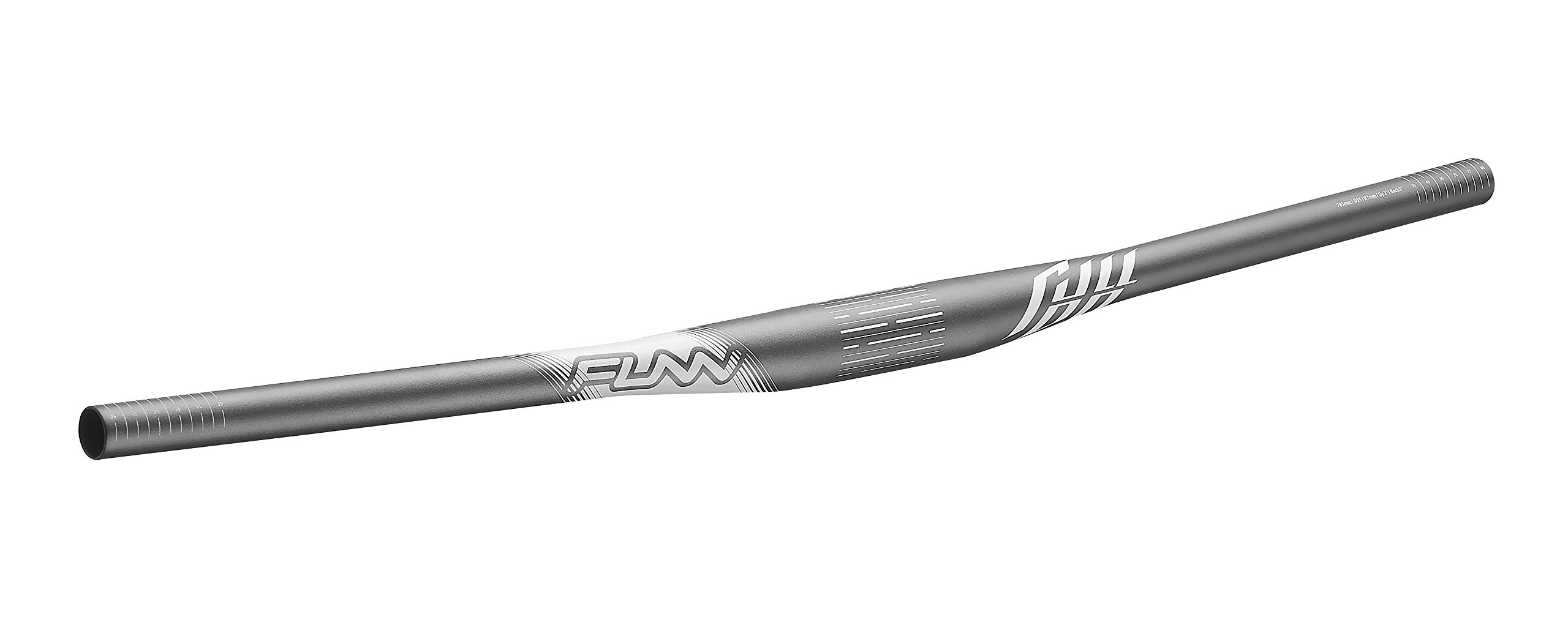 Funn Full On Mountain Bike Handlebar with Bar Clamp 35mm and Width 785mm, Tough and Lightweight Alloy Riser Handlebar for MTB, BMX and Road Bike, Rise 7mm MTB Handlebar (Gray)