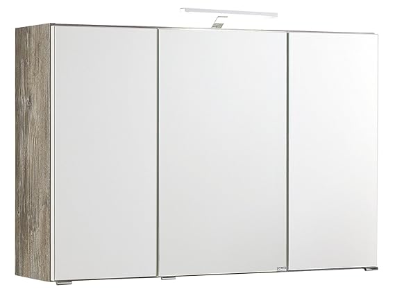 3D Spiegelschrank Bad Badmöbel Schrank Spiegel Badezimmerschrank 'Sumba III'