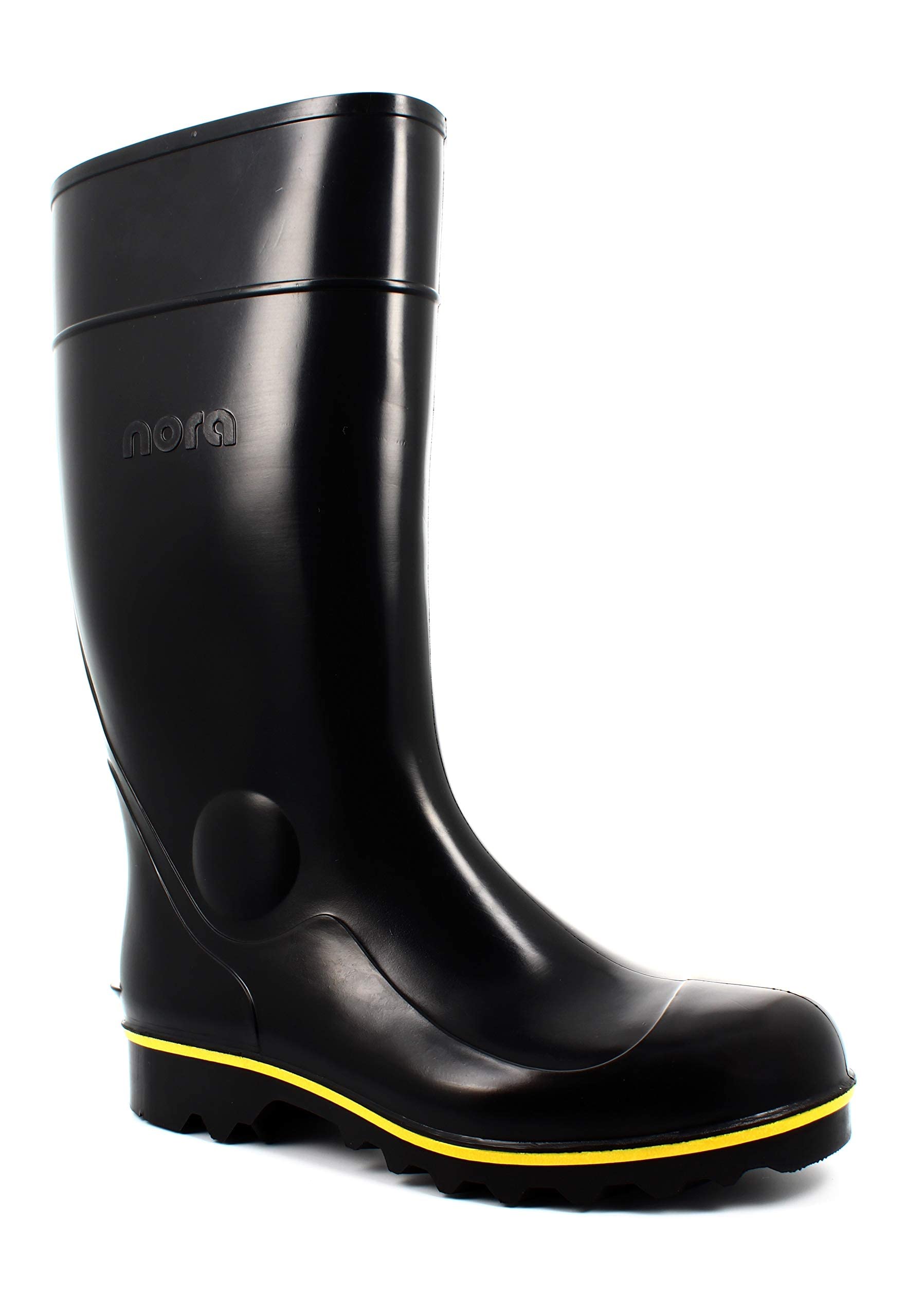 Nora Unisex Adults Jan Knee High Work Boot, Professional Wellington Boot for Agriculture and Forestry, Highly Resistant, Extremely Soft and Flexible even at Low Temperatures, Black,12.5 UK