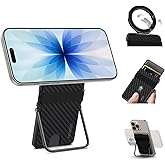 ULANZI for Magsafe Wallet with Stand, [8mm Slim] Magnetic Wallet for Men, Adjustable Credit Card Holder with Secure Grip SD Card Storage for iPhone 17/16/15/14/13/12, Hold 4 Cards NO RDID for Women