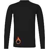 TeGlraddix Youth Boys ＆ Girls Thermal Compression Shirt Long Sleeve, Athletic Fleece Base Layer Undershirt Football Baseball