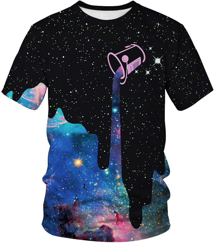 3D Print T-Shirt Fashion Graphic Tee Crewneck Short Sleeve T-Shirts for Men Women