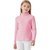 Dreammonkey Girls Long Sleeve Turtleneck T-Shirt Kids Basic High Neck Casual Tee Tops | Size 4-13
