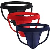 eywlwaar Men's Athletic Supporter Briefs Jockstrap Underwear Elastic Nylon Pouch Bikini Briefs