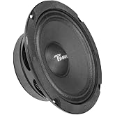 Timpano 6.5 Inch Shallow Midrange Speaker 500 Watts TPT-MR6-4 PRO, 6.5 Midrange Speakers 4 Ohm Shallow Mount Car Audio Speaker, Pro Audio Loudspeaker Compact for Doors (Single)
