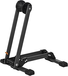 HOMCOM Aparcamiento para Bicicleta Plegable y Portátil con Almohadillas