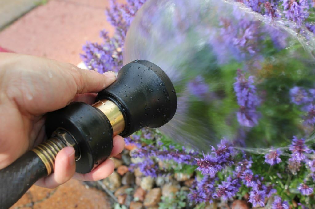 Dradco Heavy Duty Brass Fireman Style Hose Nozzle - Fits All Standard Garden Hoses - Best High Pressure Sprayer to Wash Your Car or Water Your Garden – Leak Proof - 30 Day No-Hassle Guarantee: Automotive