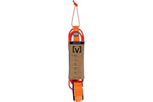 VICTORY V Victory Premium Regular 7' Surfboard Leash, 7mm Urathane, Dual Swivel – Detachable Double Rail Saver, 2 Stainless Steel Swivels, Neoprene Key Pocket, Custom String, Pro Surfer Design