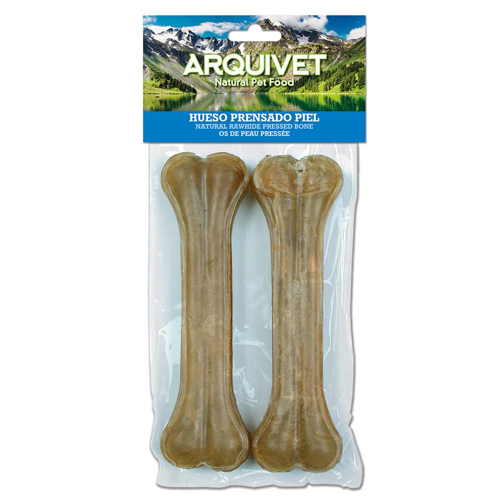 Arquivet - Natural rawhide pressed bone - 20 cm - 2 units - Dog treats