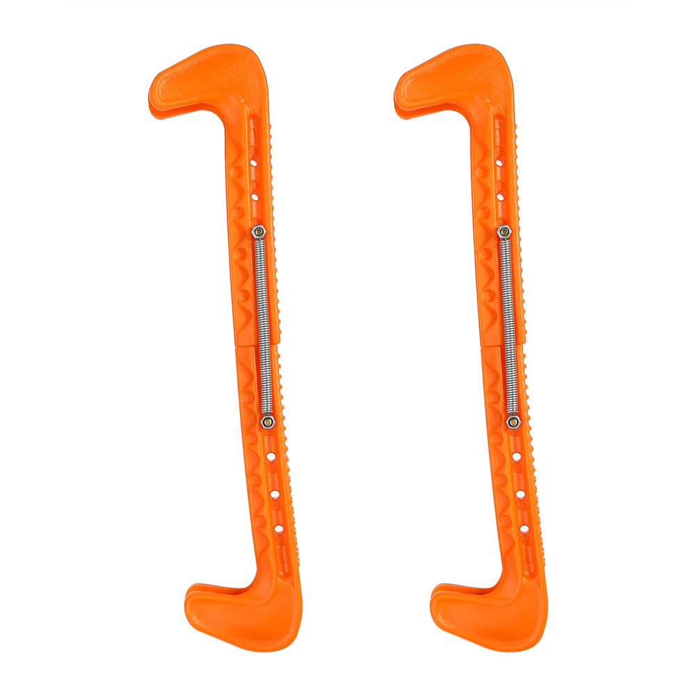 Top Notch Hard Skate Guards, Colorful Scented Designs Supergard Ice Skating Deluxe Figure Blade Covers Equipment with Adjustable Buckle Can Be Trimmed To Fit Versatile Protectors(Orange)