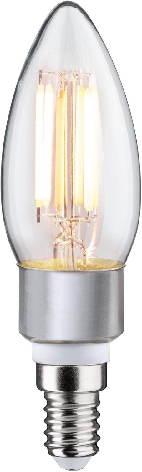 Paulmann 28777 LED Filament Candle lamp dim-to-Warm 5 watts dimmable lamp Clear efficient Licht Gold Light to Warm White 1800-3000K E14 - Image 3
