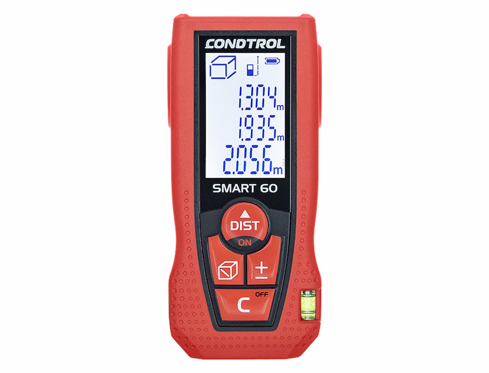 CONDTROL - SMART60 Range Finder - Range 0.05 to 60 Meters - Precise Measurement - Red Laser - IP54 Protection - LCD Screen - 2 Year Warranty - Delivered with Accessories