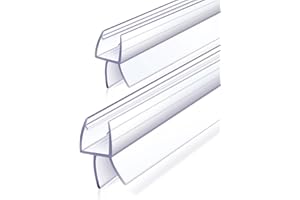 PHMUNY 2 Pack Glass Door Silicone Seal Strip 36 Inch Shower Door Bottom Seal Sweep-Suitable for 5/16 Inch Glass-Stop Shower Leaks Frameless Shower Door Seal Strip