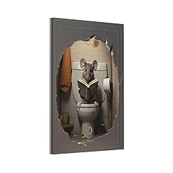 Xuejiaku Light Switch Cover Mouse Sitting On Toilet
