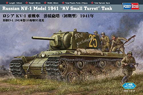 Hobby Boss Russian KV-1 Model 1941 Tank with KV Small Turret Vehicle Model Building Kit