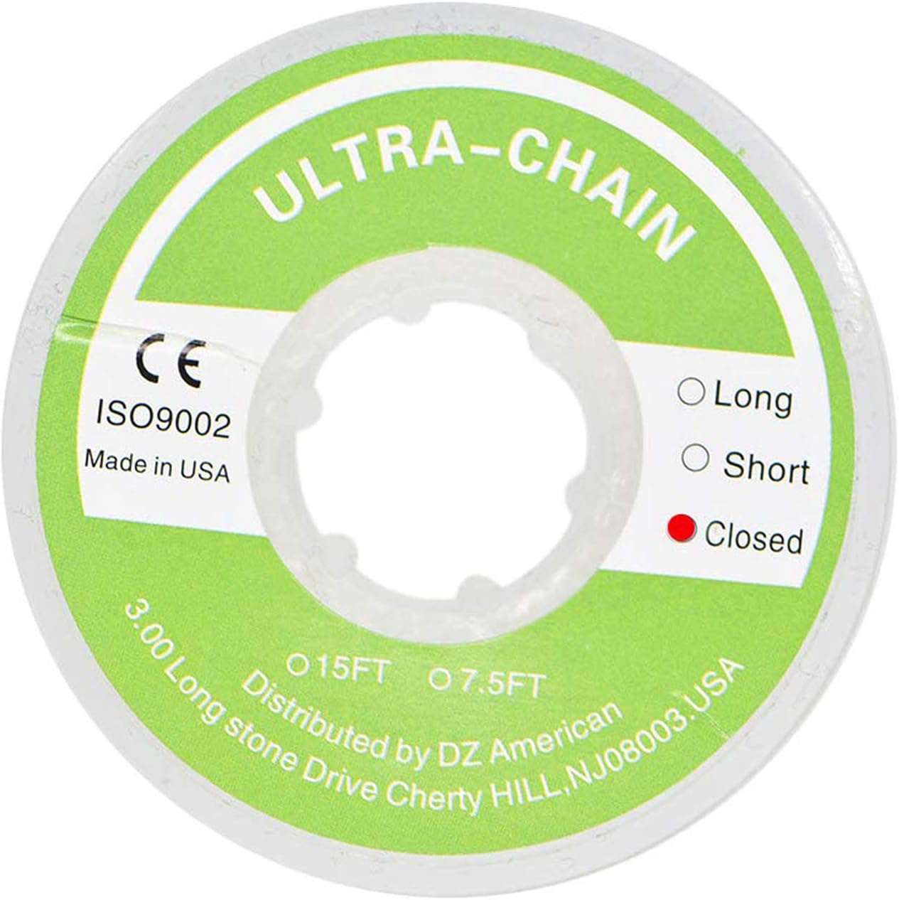 SmileOrthoElastic Ultra Clear Power Chain Dental Orthodontic Dentist Orthodontist (1 x Closed)