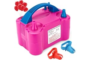 PCFING Electric Air Balloon Pump,Balloons Inflator Blower with Dual Nozzle