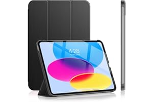 Soke Case for iPad 10th Generation(10.9-inch,2022) - [Smart Cover Auto Wake/Sleep + Slim Trifold Stand], Premium Protective Hard PC Back Cover for New Apple iPad 10.9 Inch - Black