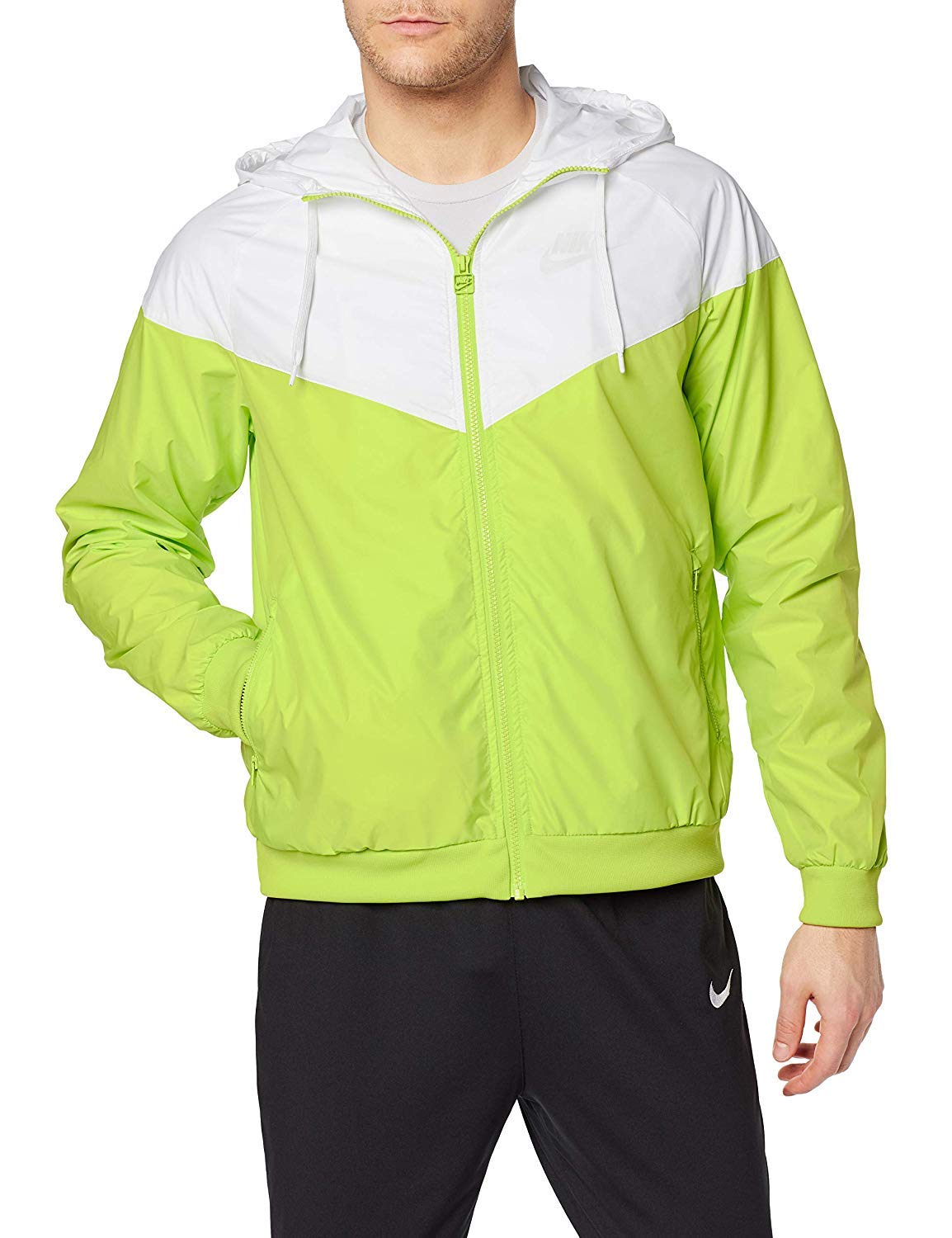 Nike Women W NSW WR Jacket - Cyber/White/Vast Grey, Medium