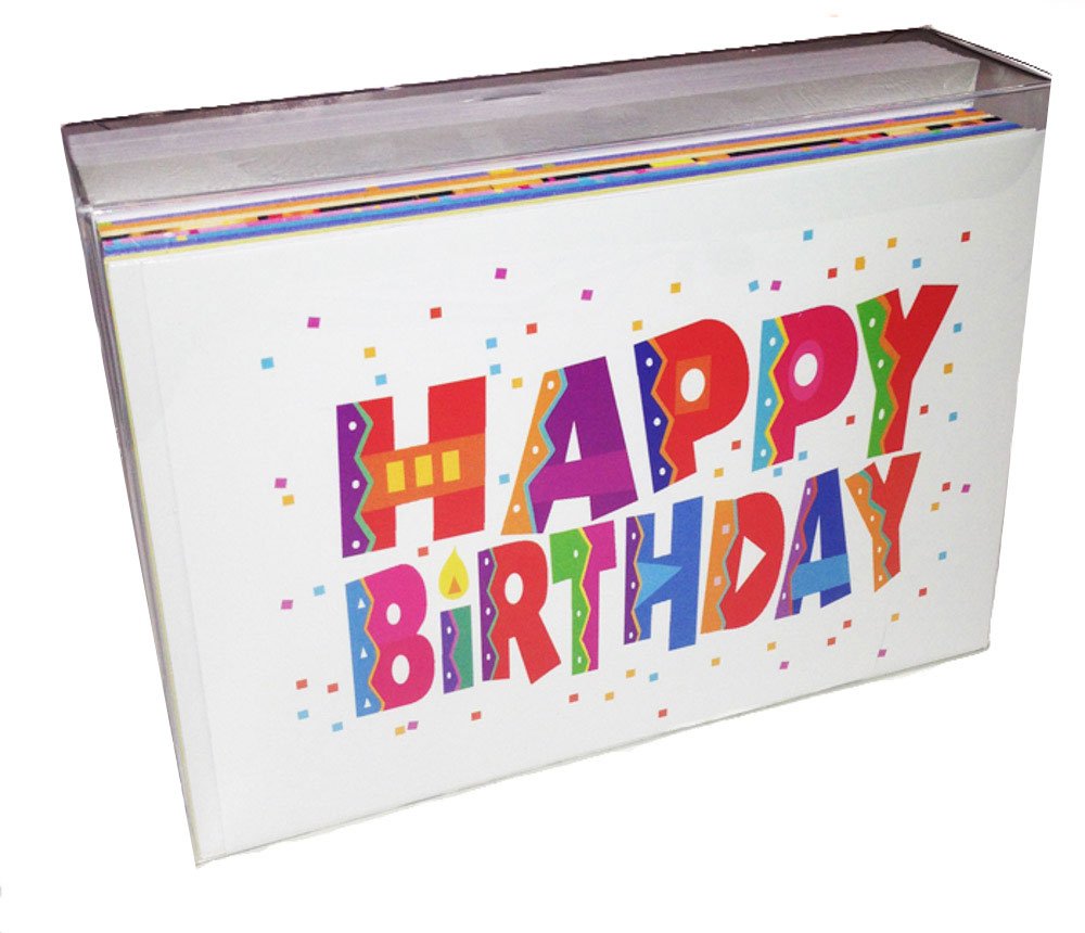 Birthday Card Assorted Pack Set of 36 Cards & Envelopes Bulk Free